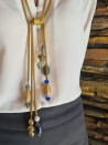 Collar de cadenas varias con colgantes