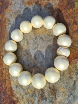 XL pastel-colored resin bead elastic bracelet