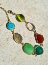Pulsera de plata con minerales