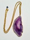 Collares largos de cadenas con piedras naturales