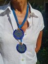 Czech Crystal and Agate Cord Necklace with Miyuki