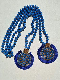 Czech Crystal and Agate Cord Necklace with Miyuki