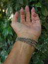 Pulseras elásticas de hematites y circonitas micropavés