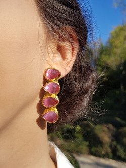 Pendientes dorados largos de cuatro lágrimas | Mar Carlero