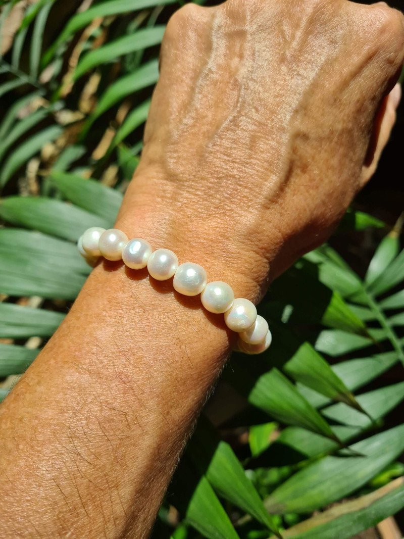 Elastic Freshwater Baroque Pearl Bracelets | Mar Carlero