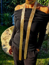 Versatile and modern metal mesh cord collar