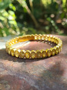 Pulseras rígidas chapada en oro con circonitas de colores