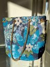 Party bag made of fabric with embroidery and sequins