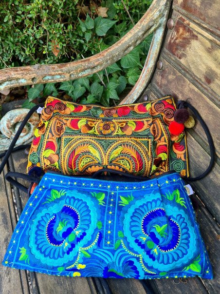 Handcrafted embroidered fabric bags