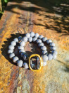 Elastic ceramic bracelet with crystal piece