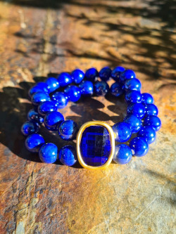 Elastic ceramic bracelet with crystal piece
