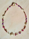 Short crystal necklaces in different colors