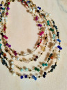 Collares corto de cristales de colores