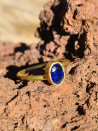 Anillos ajustables bañados en oro con cuarzo de colores