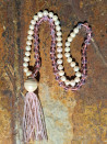 Collar largo perlas barrocas y borlón de cristales checos